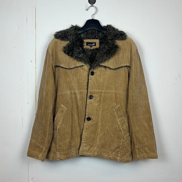 JPN DOC HOUSE 베이지 코듀로이 인조퍼 자켓 L 
