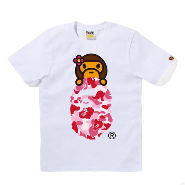 베이프 리사 핑크 카모 반팔 M