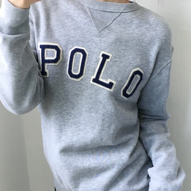 Polo 폴로 랄프로렌 그레이 빅로고 맨투맨