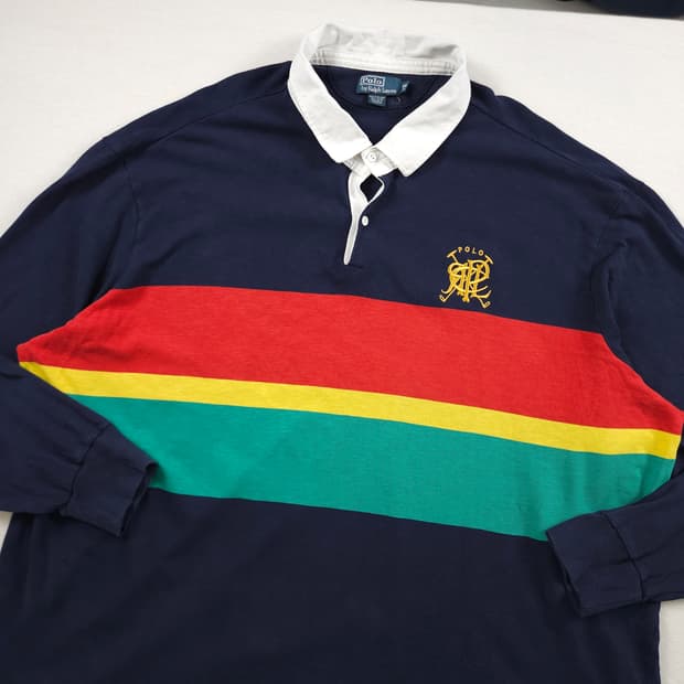 (6XB) 폴로 랄프로렌 무지개 럭비티 빅사이즈