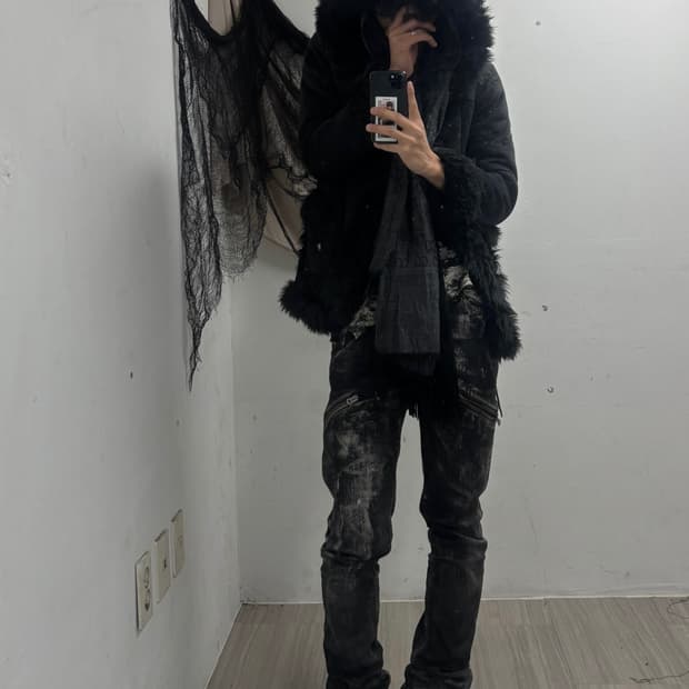 [EGOIST JAPAN] VKEI mood Black Fur Hoodi