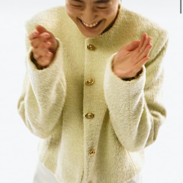 아르카익 bookle tweed jacket lemon M