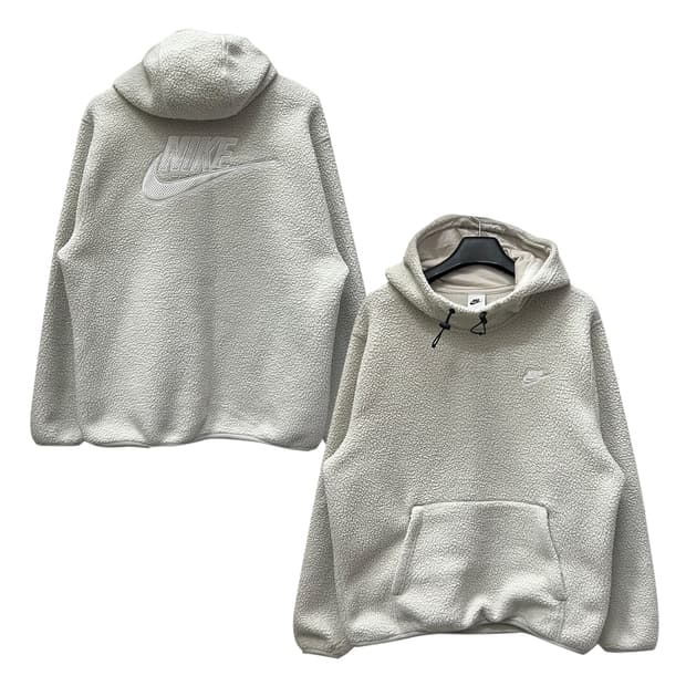 나이키 에센셜 빅로고 쉐르파 풀오버 후드 XL