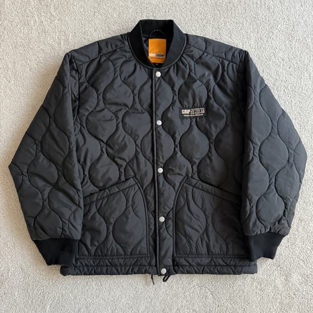 그립스와니 퀼팅 블루종 자켓