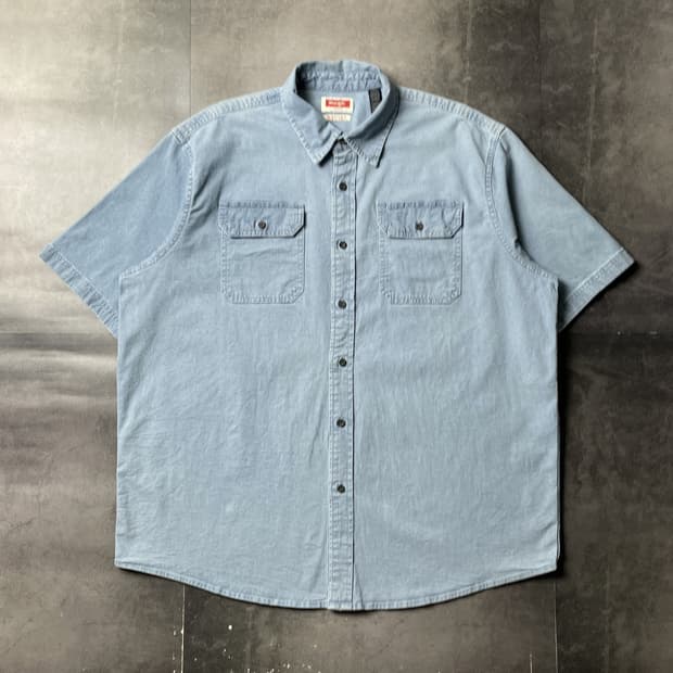WRANGLER 랭글러 플랩포켓 데님 반팔셔츠 A01293