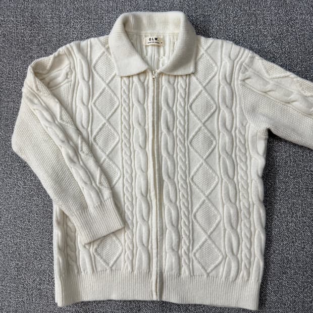 굿라이프웍스 케이블 니트 집업