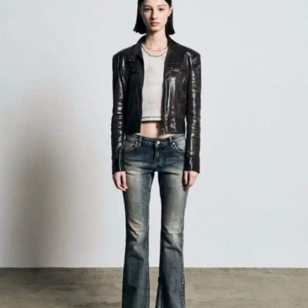 보헤미안서울 워싱 부츠컷 데님팬츠 블루 M