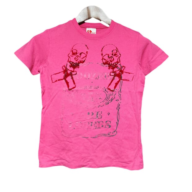 4STEP Y2K Gothic Graphic Skull Print T