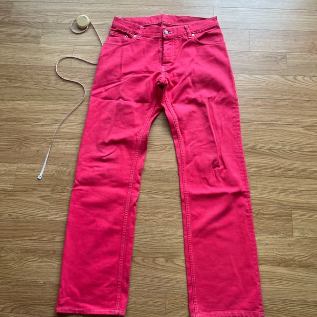 Helmut Lang vintage 00s Pink Denim Jeans