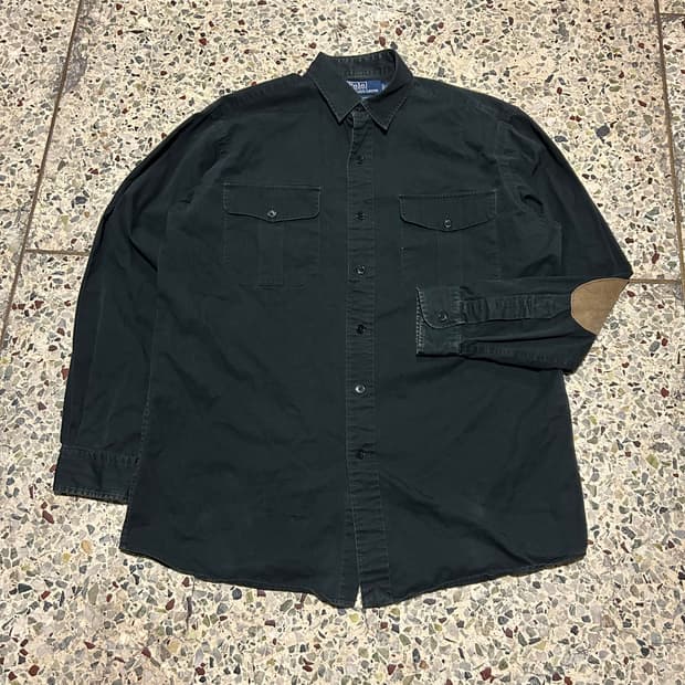 폴로 랄프로렌(POLO RalphLauren)투포켓 가죽패치 셔츠