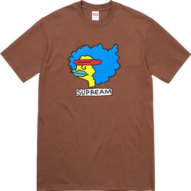 슈프림 X 곤즈 17F/W 반팔 티셔츠 브라운 XL 정품