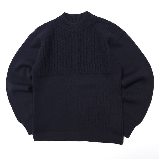 MHL 마가렛호웰 스코틀랜드 모크넥 울 니트 스웨터