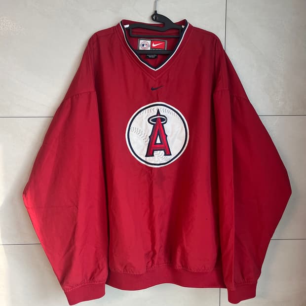 [2XL] 00s 나이키 올드 LA에인절스 바람막이 웜업 