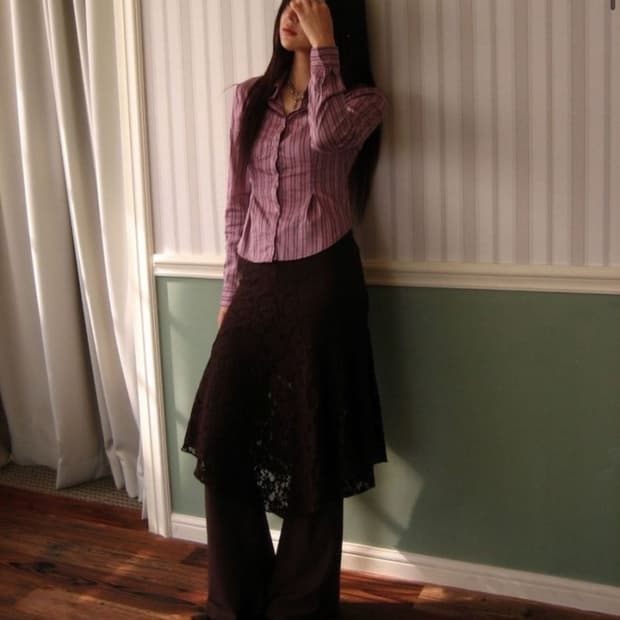 루루서울 재즈클럽스커트 브라운