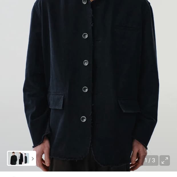 다이브인 CUT OFF TAILORED JACKET (BLACK) 