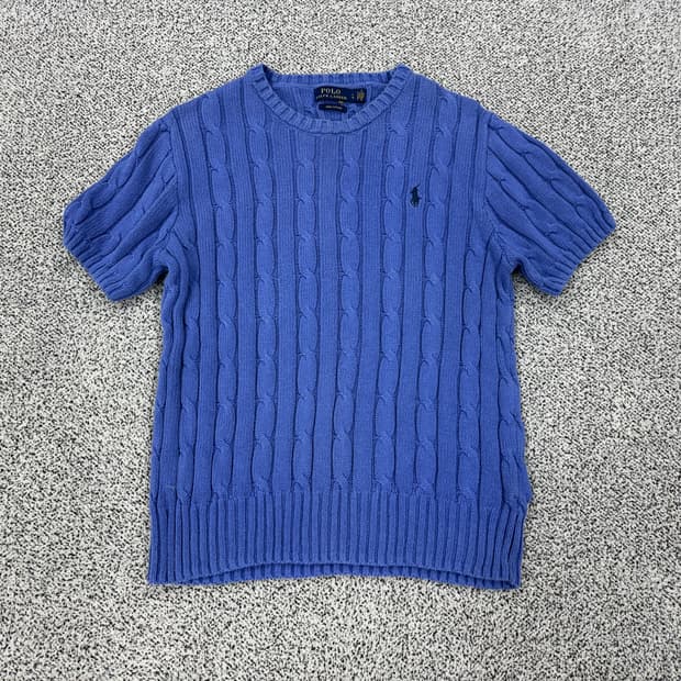 폴로 랄프로렌 꽈배기 반팔니트