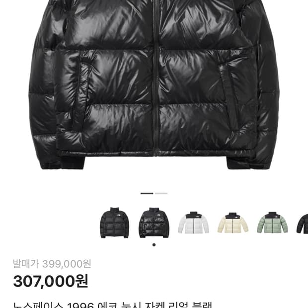 노스페이스 1996 눕시 유광 L