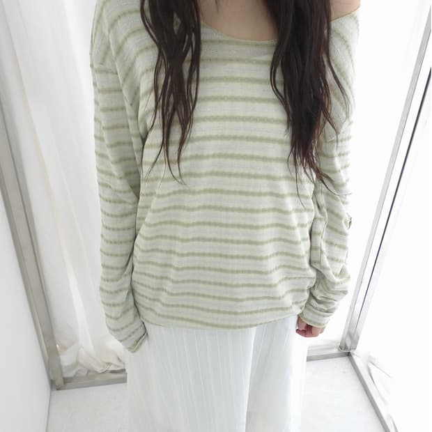 히피디피 lumen stripe tee olive