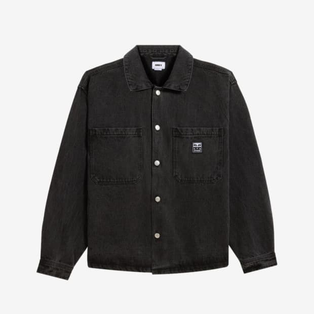 아이앱 스튜디오 x 오베이 페인터스 셔츠 자켓 더스티 블랙 L