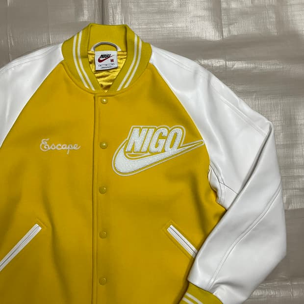 나이키 니고 바시티 자켓 옐로우 M