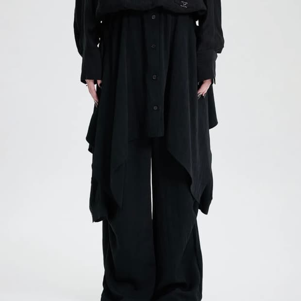 트리밍버드 셔츠 레이어드 팬츠 Shirt-Layered Pants