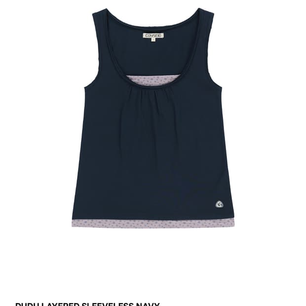 새제품)코이세이오 DUDU LAYERED SLEEVELESS NAVY
