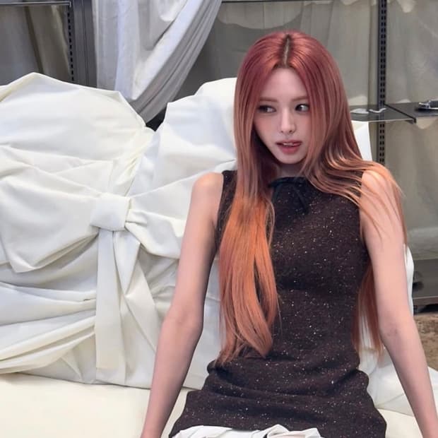 슈슈통 브라운 원피스 유나 착용