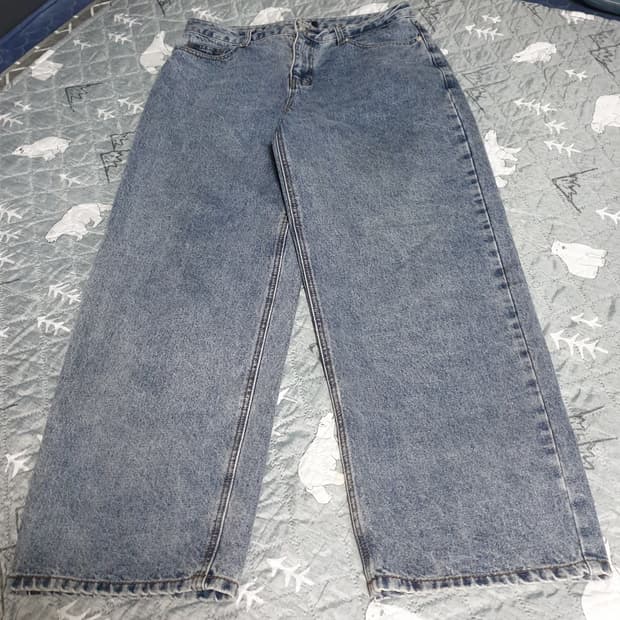 토피 와이드 데님팬츠 오일인디고 (XL)