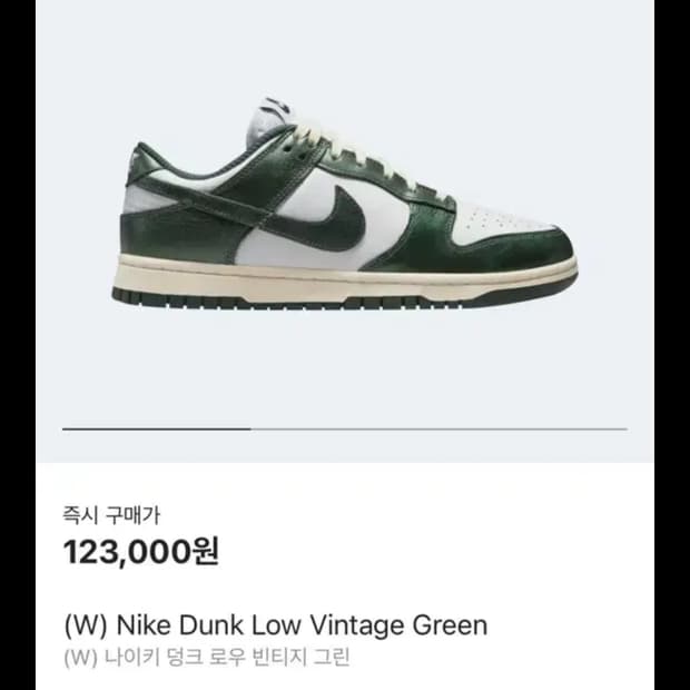 나이키 덩크로우 빈티지그린