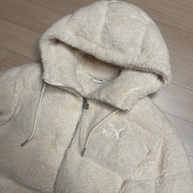 퓨마 쉐르파 털 후드집업 후드 패딩 S