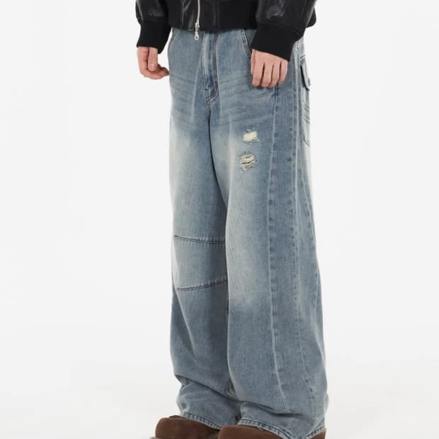 아이돈워너셀 데님팬츠Bomin Curved Denim Pants
