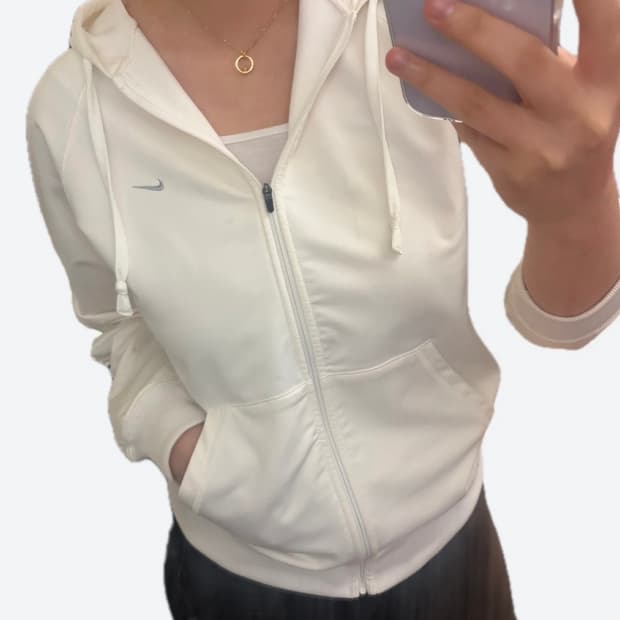 🤍나이키 실버스우시 화이트 후드집업🤍