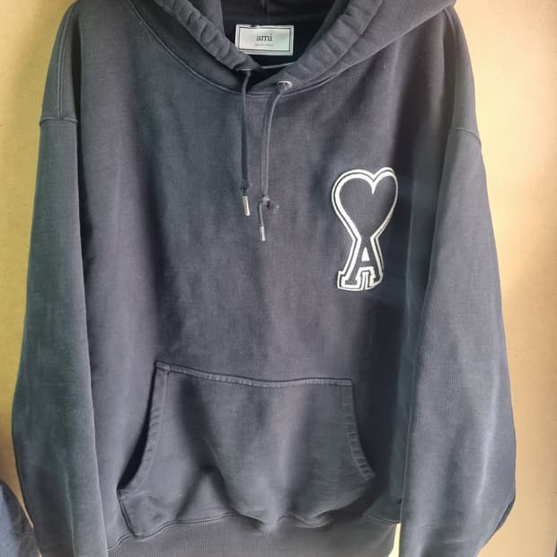아미 남여공용 빅로그 후드티 