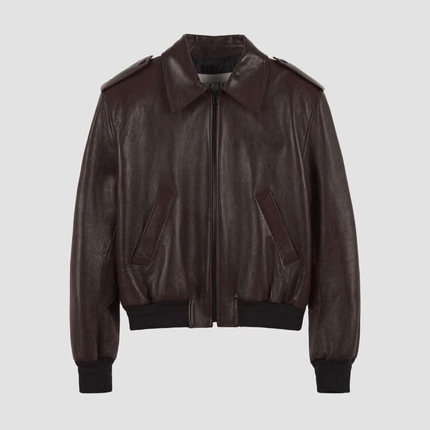 렉토 에폴렛 레더점퍼 브라운 S