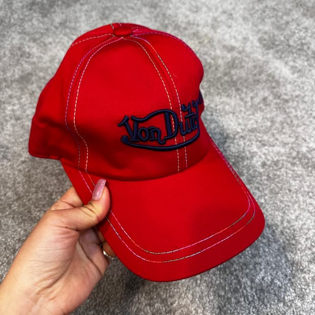 본더치 레드 로고 자수 볼캡F