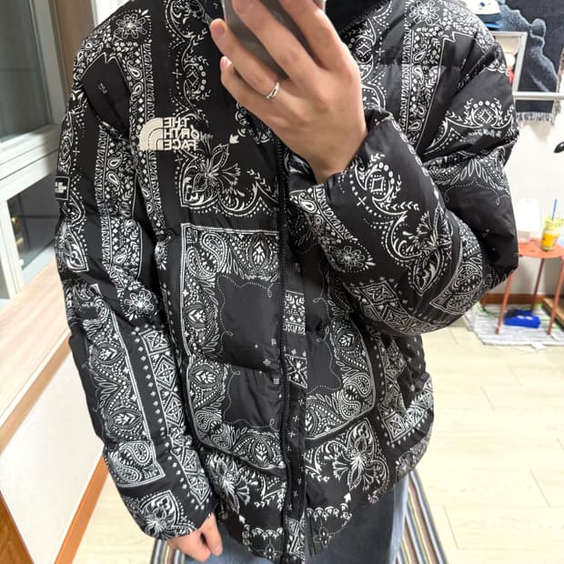 노스페이스 페이즐리 눕시 패딩