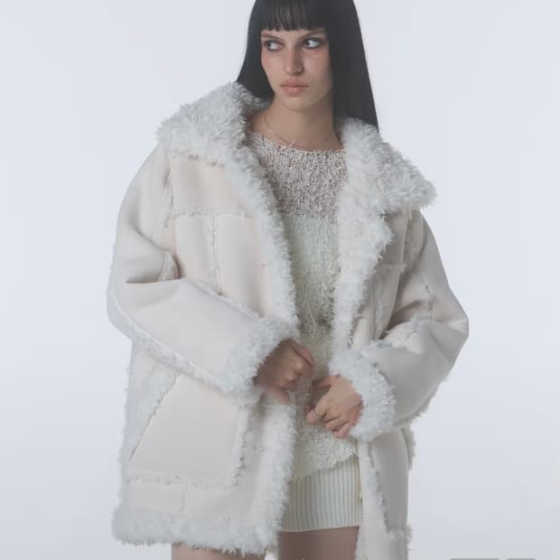 오디너리홀리데이 무스탕 싱글코트