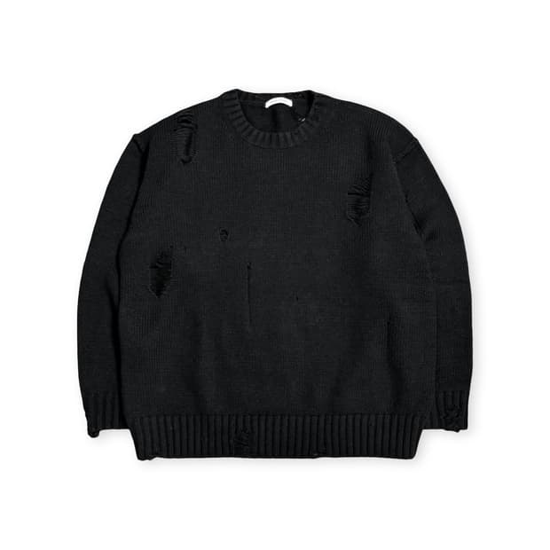 프릭스스토어 데미지 가공 니트