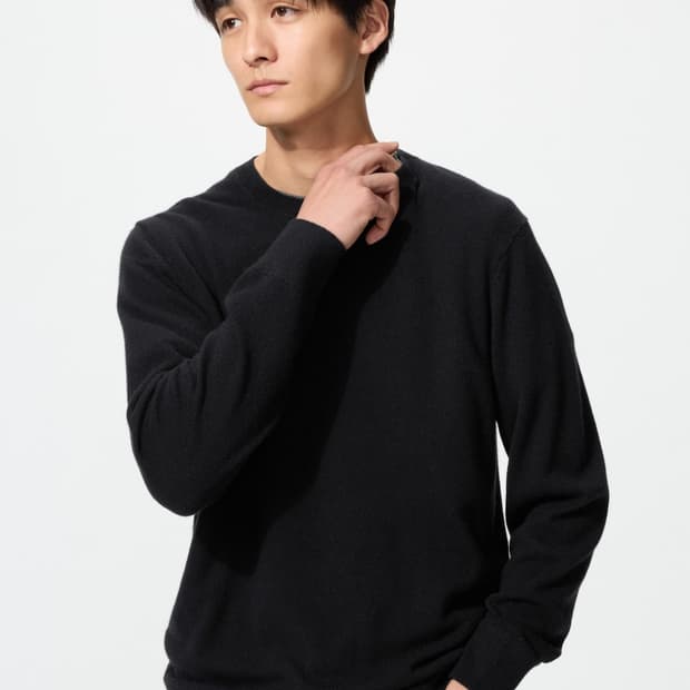 유니클로 캐시미어 크루넥 스웨터 니트
