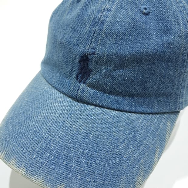 CL249 폴로 데님 포니자수 블루 볼캡 모자