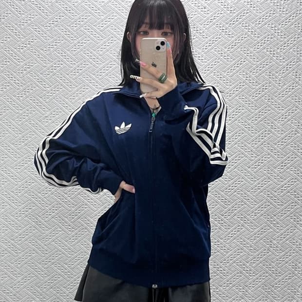 아디다스 올드스쿨 레트로 00s 파이어버드 져지 집업 105 C12919