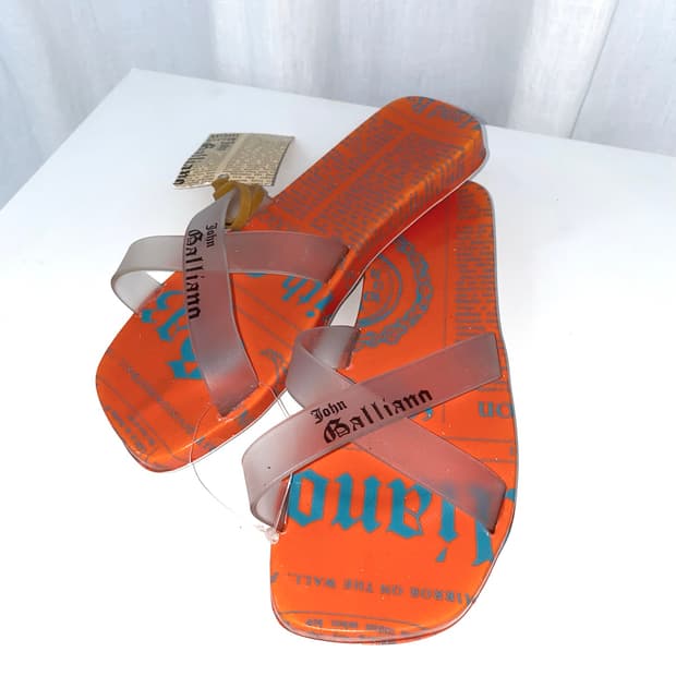 John Galliano 00s Newspaper Sandals