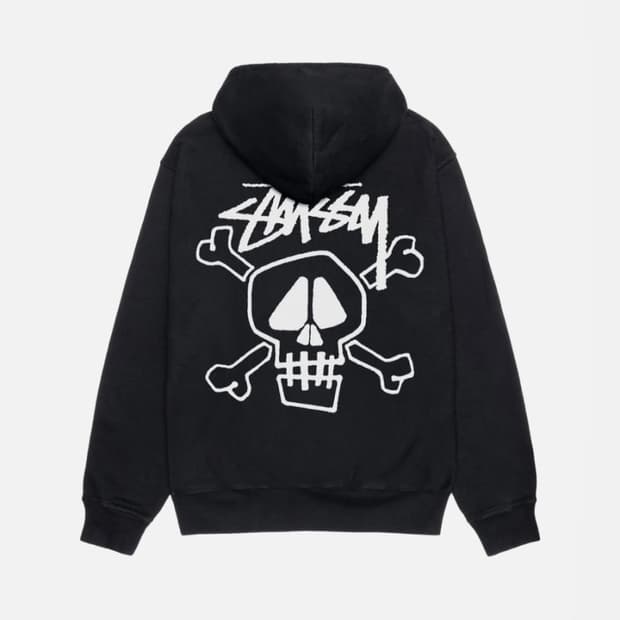 스투시 스컬 본즈 피그먼트 다이드 후드