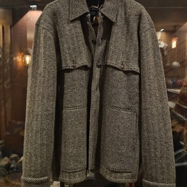 rrl 올드모델 헤링본 오버셔츠 자켓 xl 사이즈