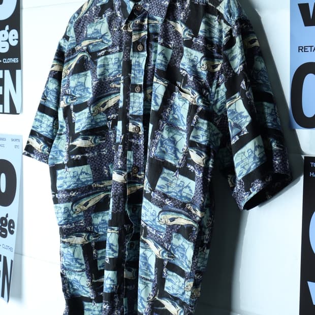 (M-XL) 브랜드빈티지 반팔셔츠 남방 90s 년대 USA-H33079
