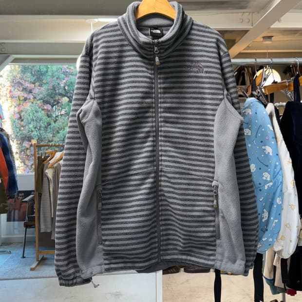 노스페이스 스트라이프 플리스 자켓
