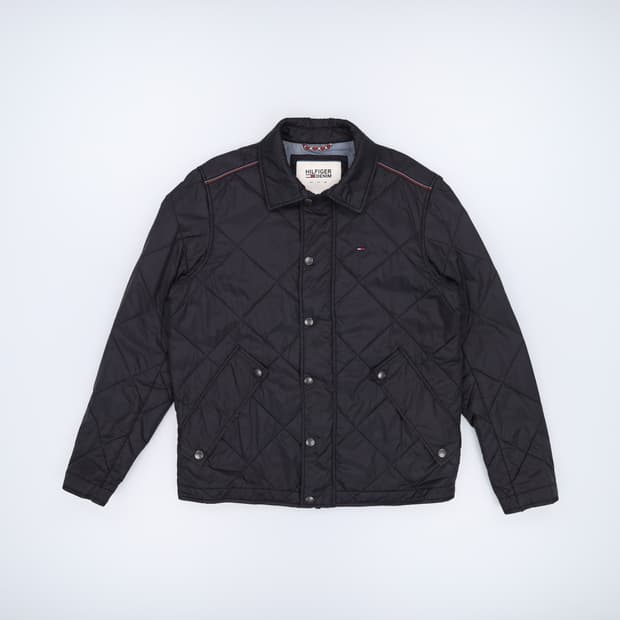 L 타미힐피거 매트 베이직 퀄팅 카라 점퍼 4150