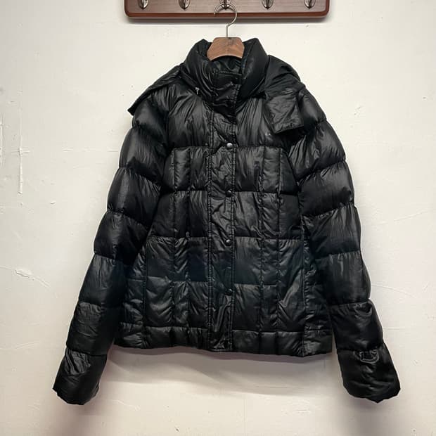 나이키 (우먼) 바둑판 덕 다운 숏 패딩   