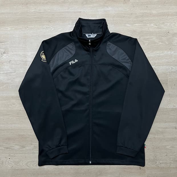 휠라 칼쵸 와펜 이탈리아 축구 져지 트랙탑 집업자켓 [블랙] L/100