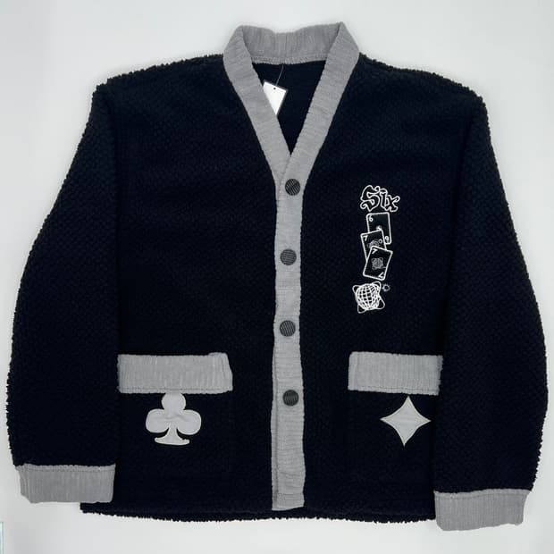 빈티지 자수 패턴 플리스 가디건